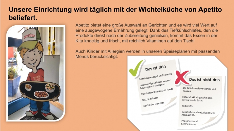 Wir werden täglich von Apetito bekocht.
